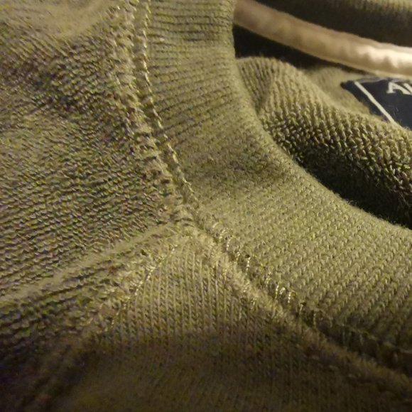 🆕Abercrombie & Fitch Olive SS Sweatshirt US XS - Picture 8 of 15